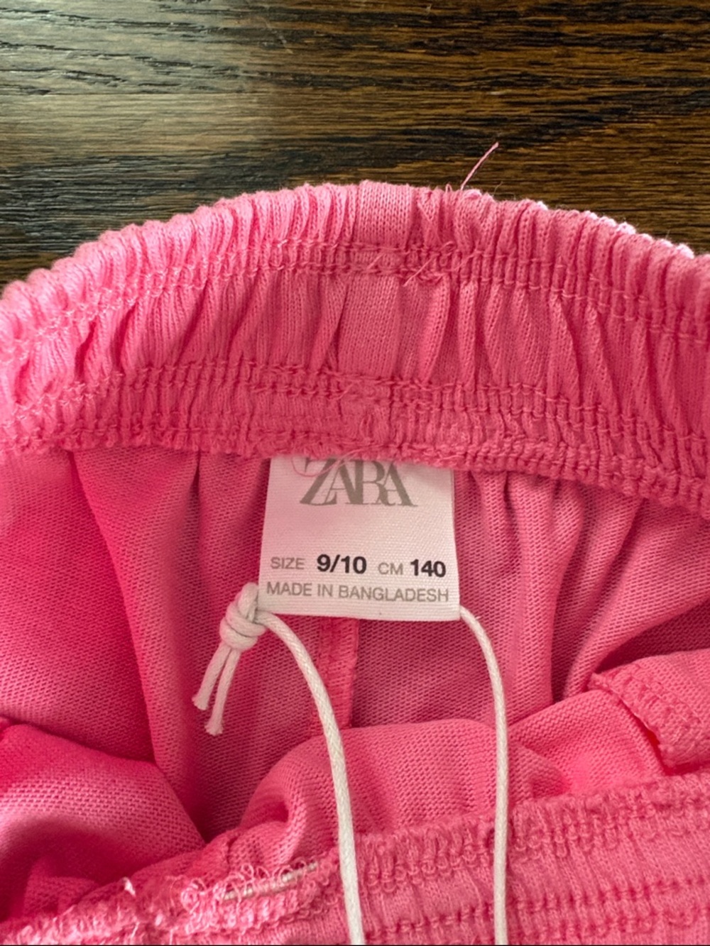 Zara Pink Drawstring Elastic-Waist Girls' Athletic Shorts - Picture 4 of 5